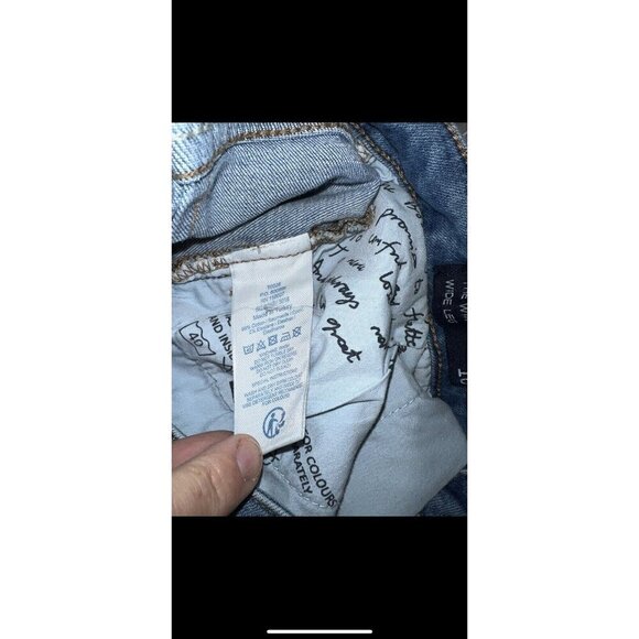 Boden The Windsor Wide Leg Jeans Trousers Size US10 Light Blue Jeans Denim 1A - Picture 13 of 13